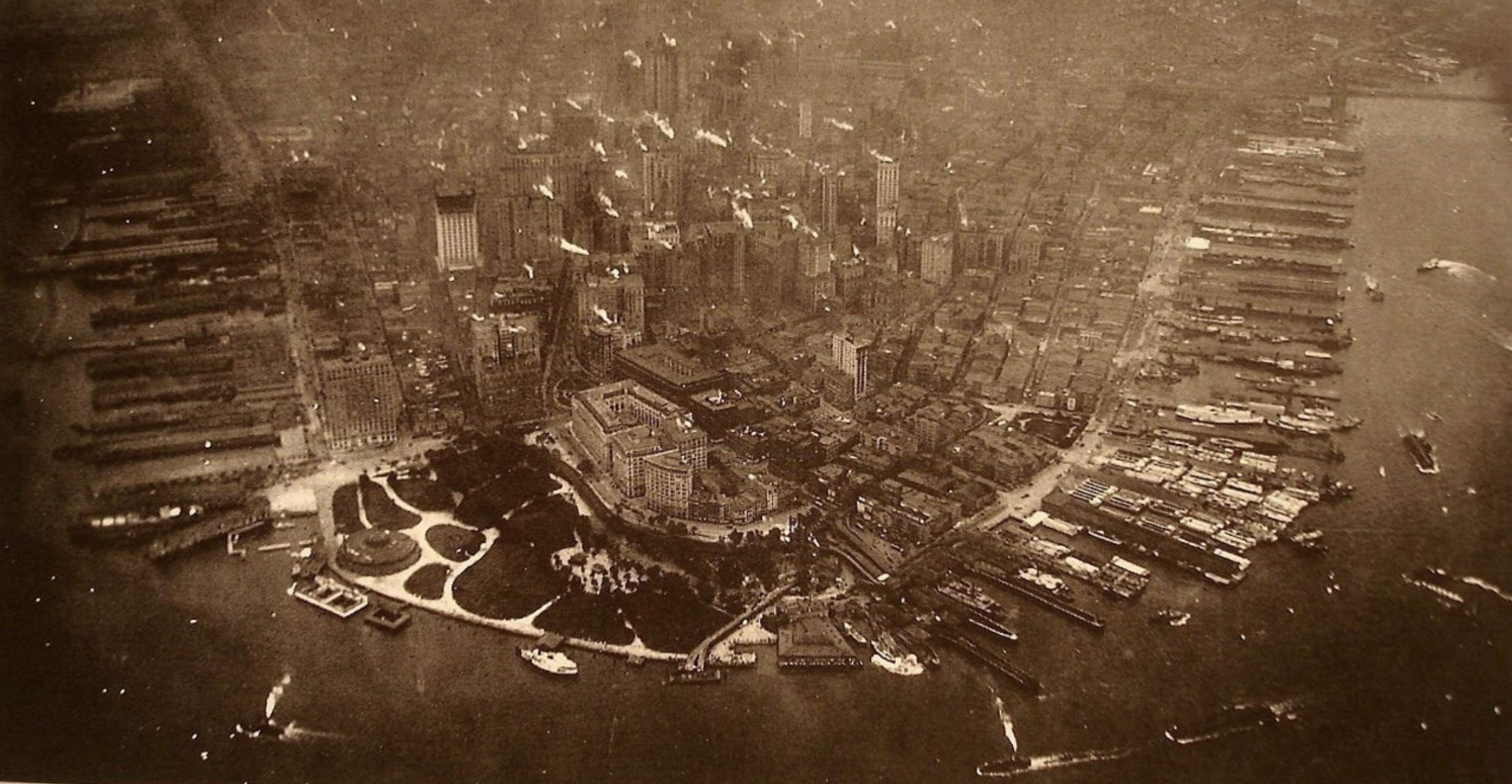 First aerial photo of New York City 